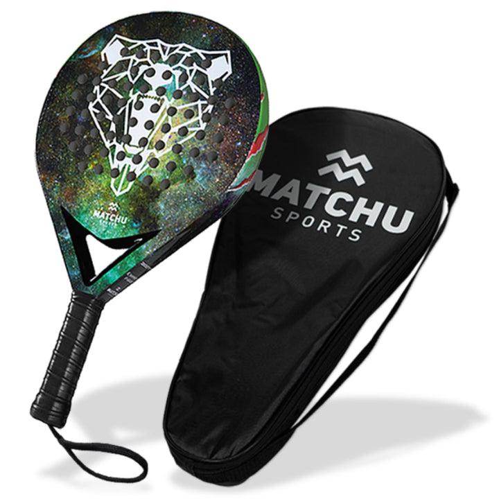 Matchu | Padel Schläger | Unisex | 100% Carbon-Rahmen, Glasfaser-Deckschicht und weicher Eva-Schaum