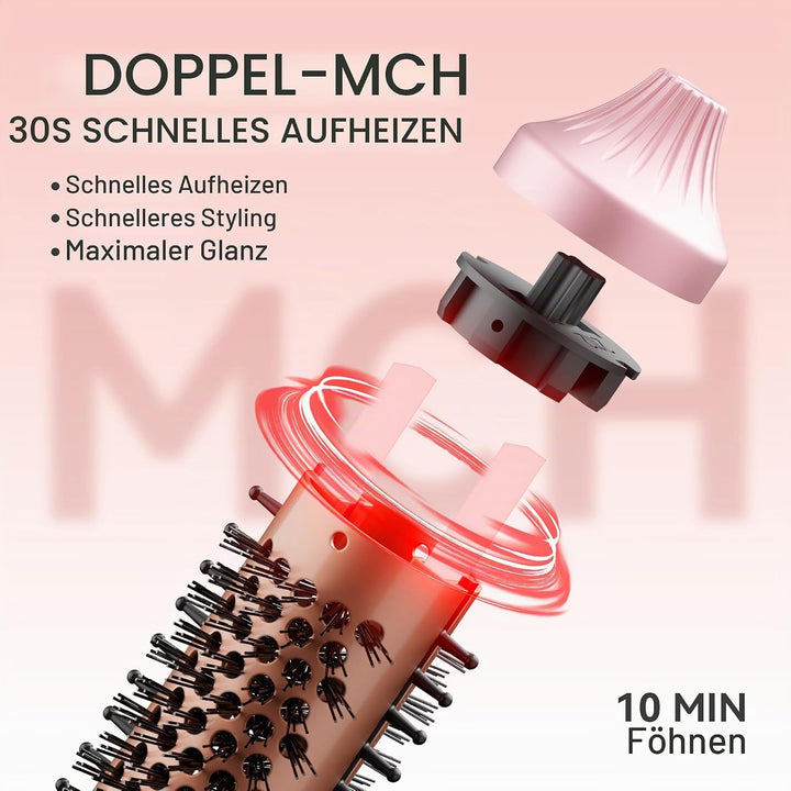 Thermobürste, MINI Thermal Brush, 27mm Heisse Bürste für Blowout-Effekt, Tourmalin-Keramik-Ion-Locke