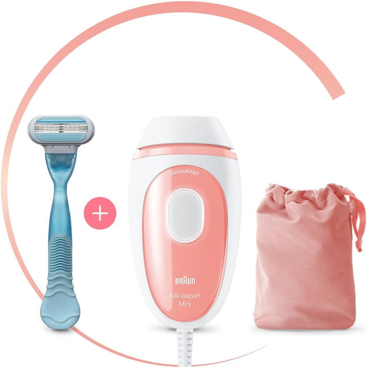 Braun IPL Silk Expert Pro Mini Haarentfernungsgerät Damen, sichtbare Haarentfernung, mit Reise-Etui,