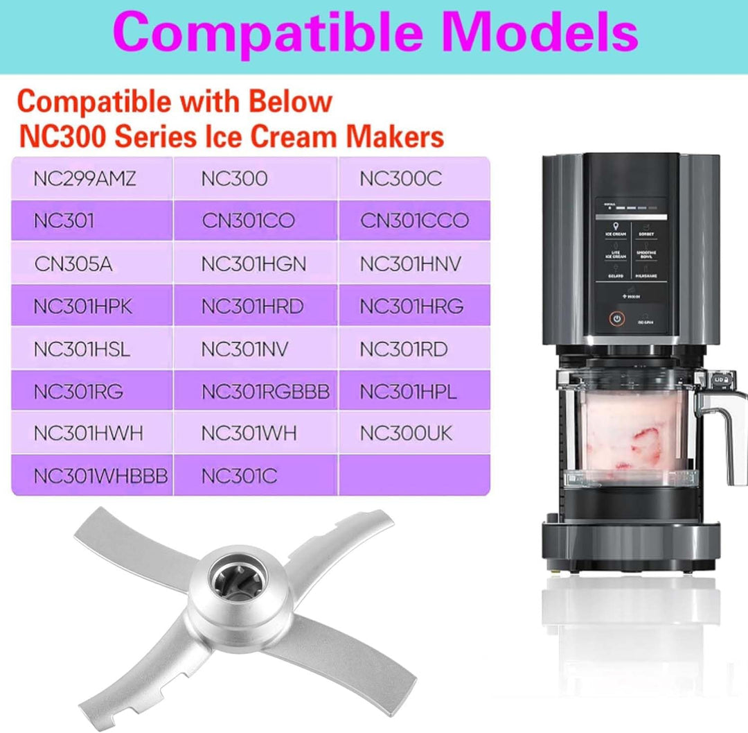 CDDCWZ Ersatz-Paddelklinge für Ninja Creami NC300 Serie Eismaschinen, Ersatz für Ninja Creamerizer N