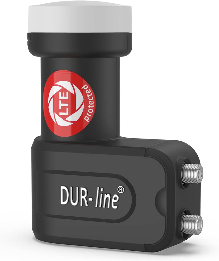 DUR-line +Ultra Twin LNB - 2 Teilnehmer schwarz - mit LTE-Filter [ Test SEHR GUT *] 2-Fach, digital