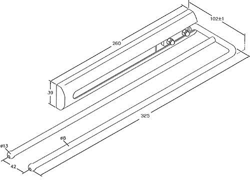 SO-TECH Handtuchauszug Chrom 2-armig Handtuchhalter Länge eingeschoben 325 mm Handtuchstange ausgezo