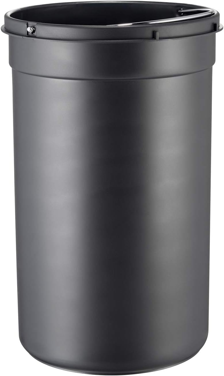 WESCO 180 312 Kickmaster Junior Abfallsammler 12 Liter schwarz 30 x 30 x 51cm (L/B/H), Edelstahl, sc