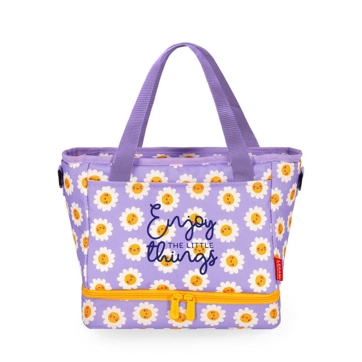 Legami - Lunchbag Daisy, Isolierte Tasche für das Mittagessen, Geräumige Lunchbox 10,8 Liter, Verste