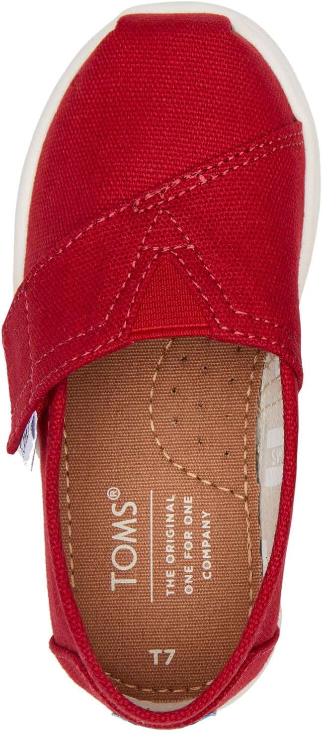 TOMS Unisex Kinder Alpargata Flache Slipper 26 EU Rot, 26 EU Rot