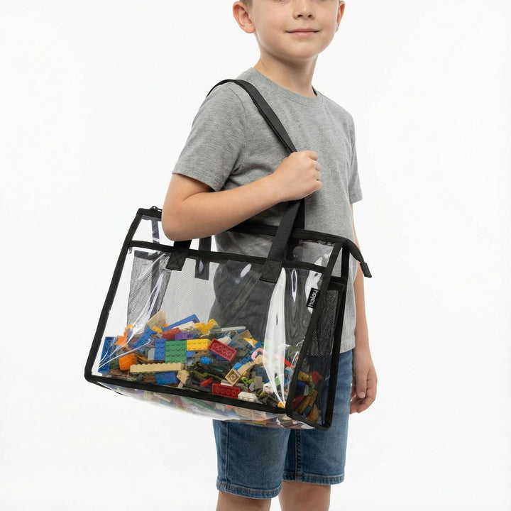 holay 4er-Packung PVC mit Reissverschluss Blocks Set, Spielzeug, Ton, Brettspiel Aufbewahrung Organi