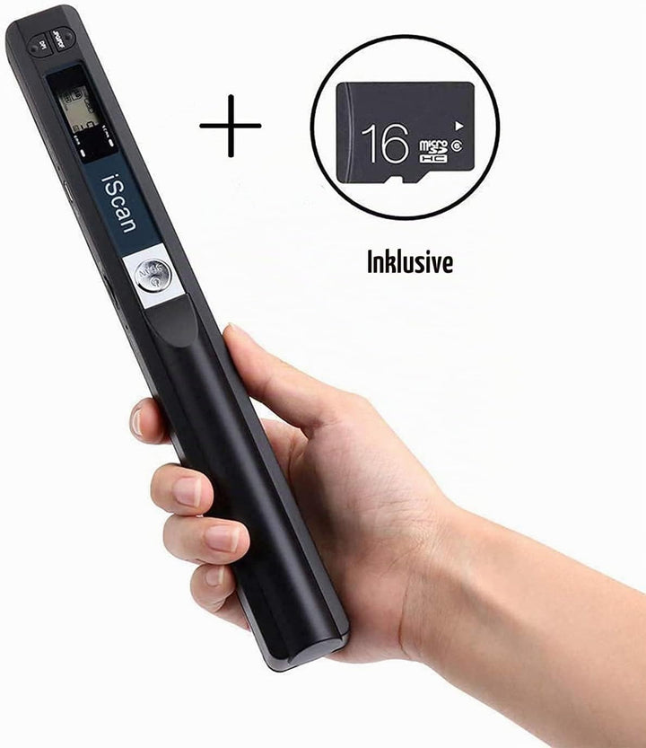 Tragbarer Dokumentenscanner mit 16GTF-Karte, 900 DPI A4 Handscanner Dokumentenscanner, JPG/PDF Hochg