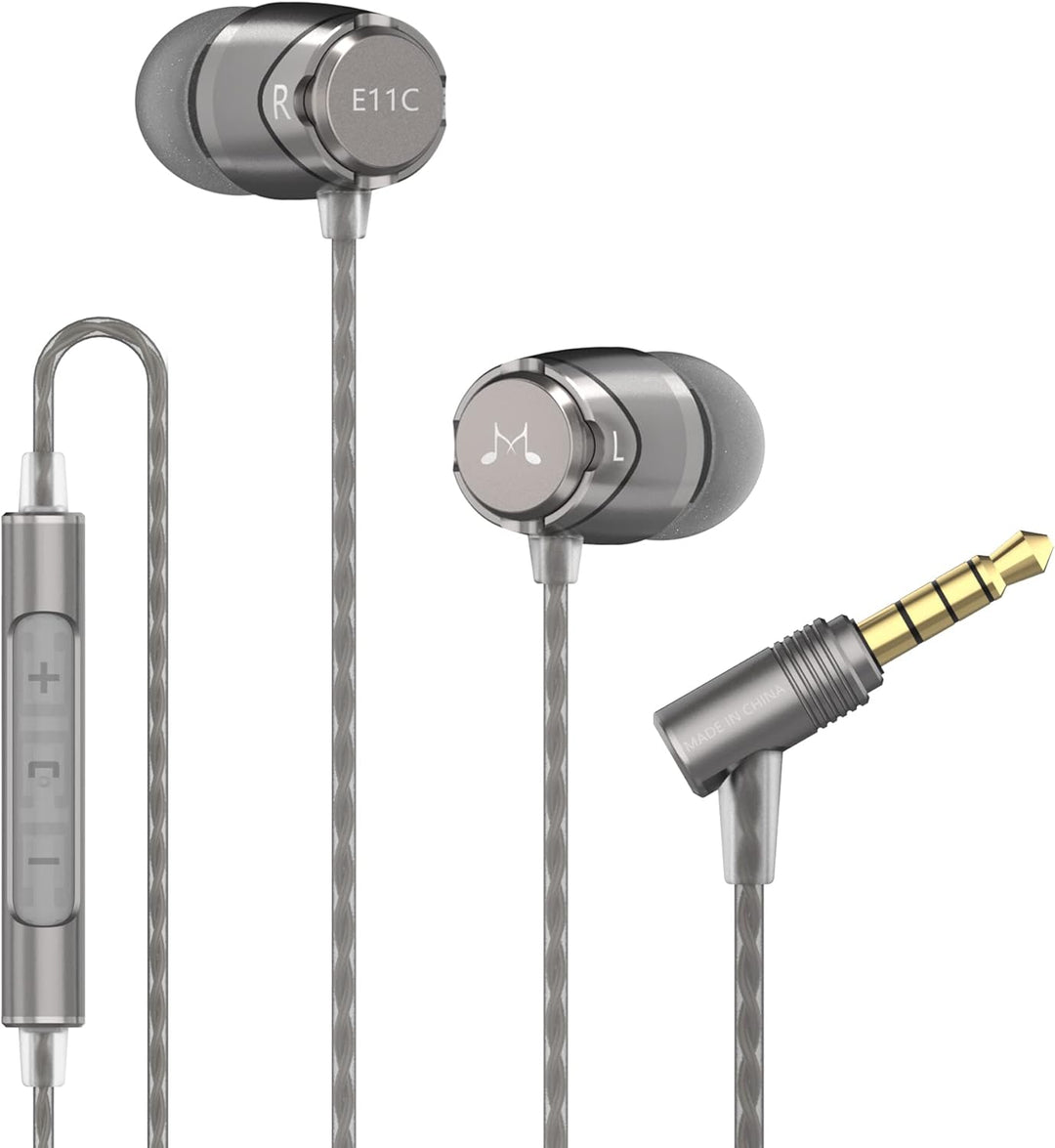 SoundMAGIC E11C Kabelgebundene Kopfhörer mit Mikrofon, HiFi-Stereo-Ohrhörer, geräuschisolierende In-