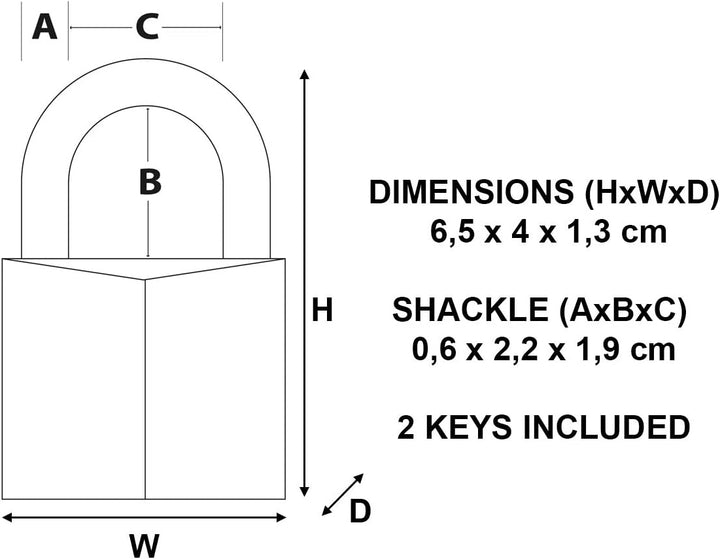MASTER LOCK 640EURD SCHIFFSVORHM-DNGESCHLOSS 40MM BM-GEL 23MM Normaler Bügel, Normaler Bügel