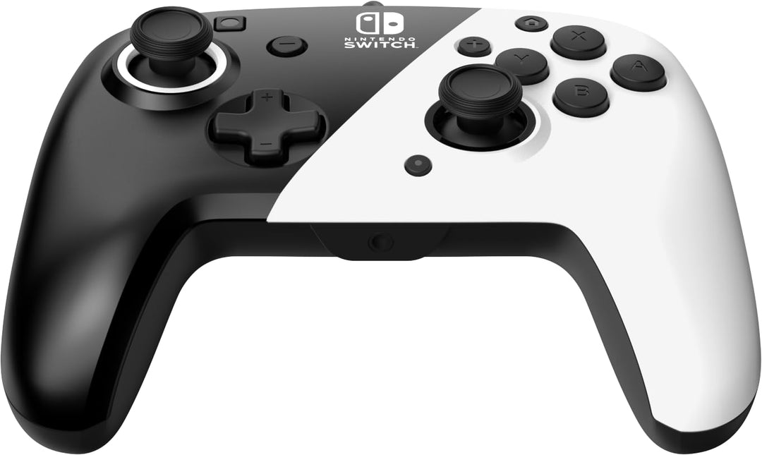 PDP Gaming Faceoff Deluxe+ verkabelt Switch Pro Controller - Schwarz and weiss - Offiziell Lizenzier