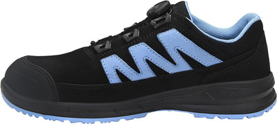 ELTEN Sicherheitsschuhe Marten XXSports Pro BOA Black-Blue Low ESD S3, Damen und Herren, Leder, Stah