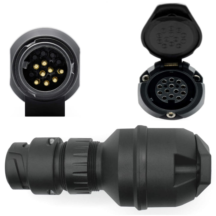 SAMETRUCK Spannungswandler Adapter 13pol LKW 24V -> 12V 13pol Anhänger Spannungsreduzierer