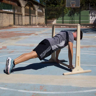 GORILANT Barren-Station für Front Lever | Extra breite Basis für Calisthenics | Länge 105cm | Birken