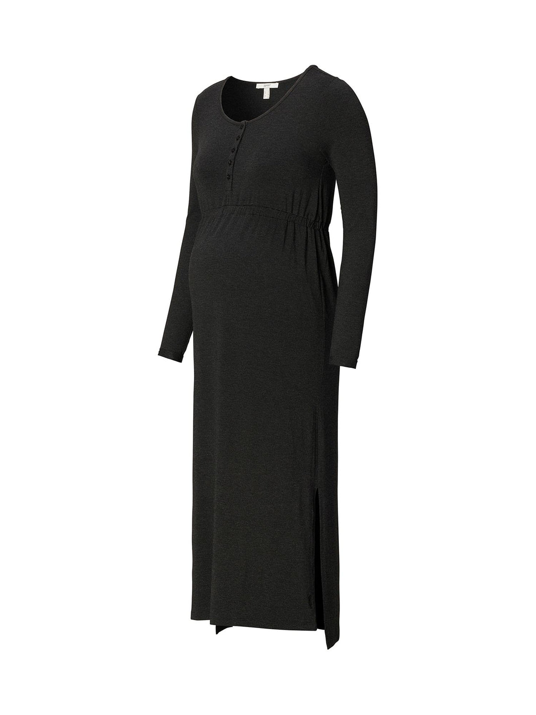 ESPRIT Maternity Damen Dress Ls Kleid 36 Anthracite Melange - 005, 36 Anthracite Melange - 005