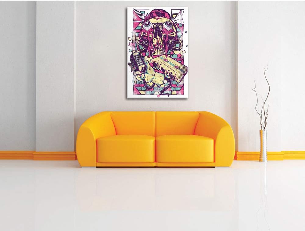 Pixxprint Party White Leinwandbild Bild auf Leinwand, XXL riesige Bilder fertig gerahmt mit Keilrahm