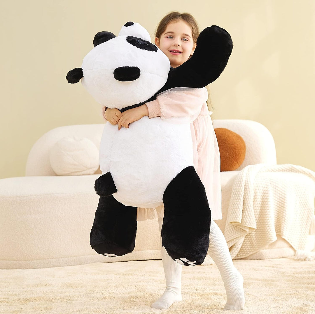 IKASA Gross Panda Kuscheltier Riesen Stofftier,Gross Plüschtier Riesige Plüsch Spielzeug 78cm Flausc