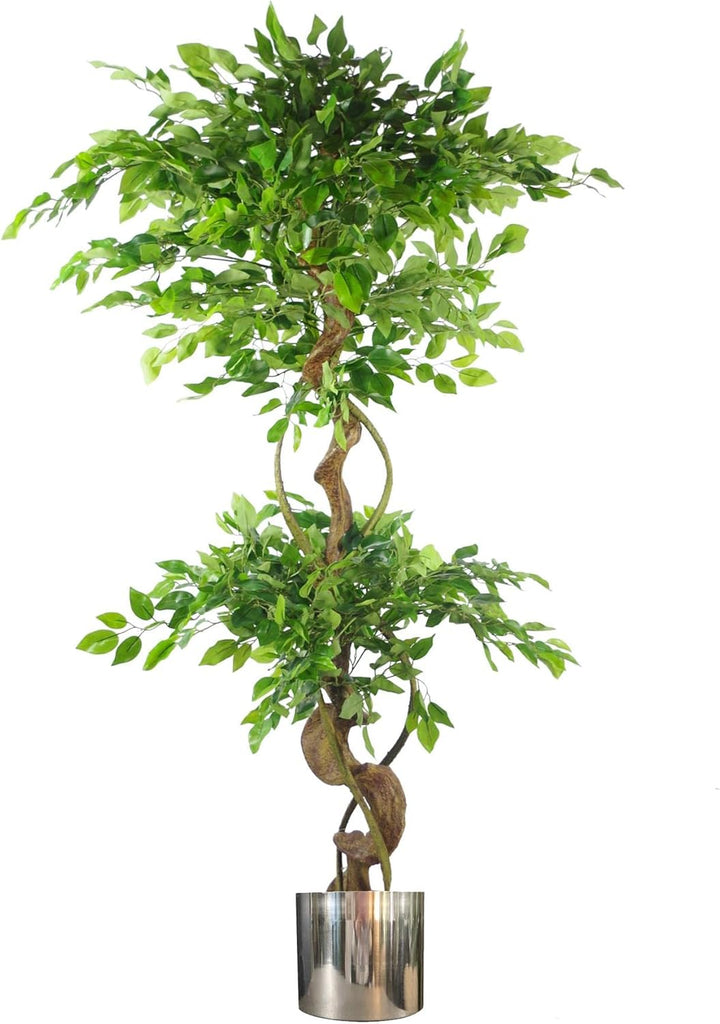 Leaf Moderner Übertopf aus Metall 18 cm Silber, 18 cm Silber
