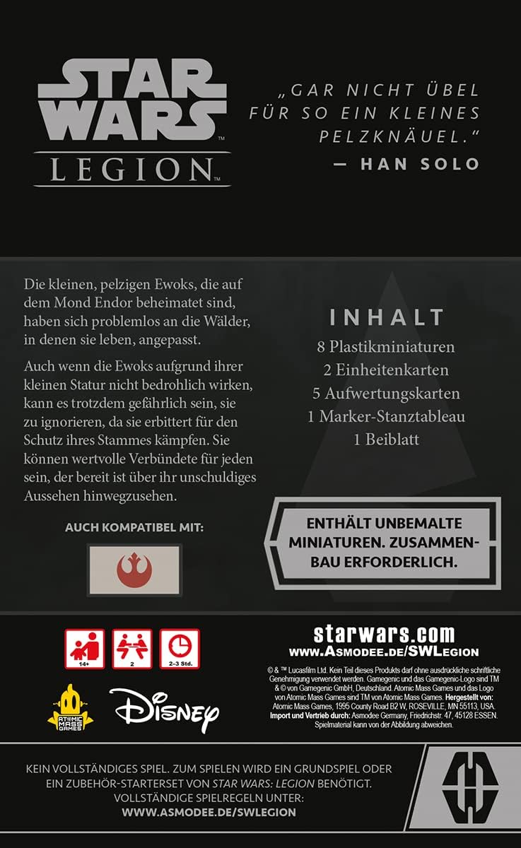 Atomic Mass Games | Star Wars Legion – Ewok-Krieger | Einheit-Erweiterung | Tabletop | 2 Spieler | A