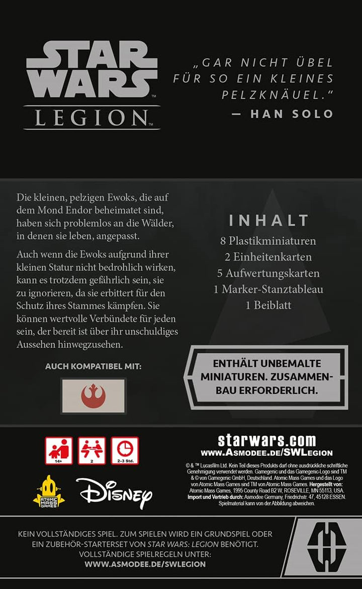 Atomic Mass Games | Star Wars Legion – Ewok-Krieger | Einheit-Erweiterung | Tabletop | 2 Spieler | A