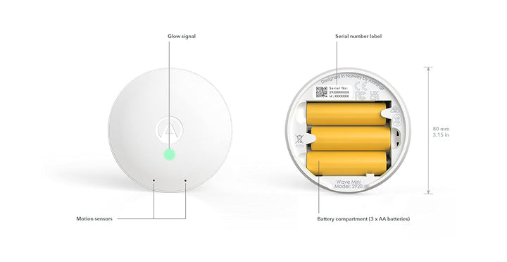 Airthings 292 Wave Mini – Raumluftqualitätsmonitor mit Überwachung von flüchtigen organischen Verbin