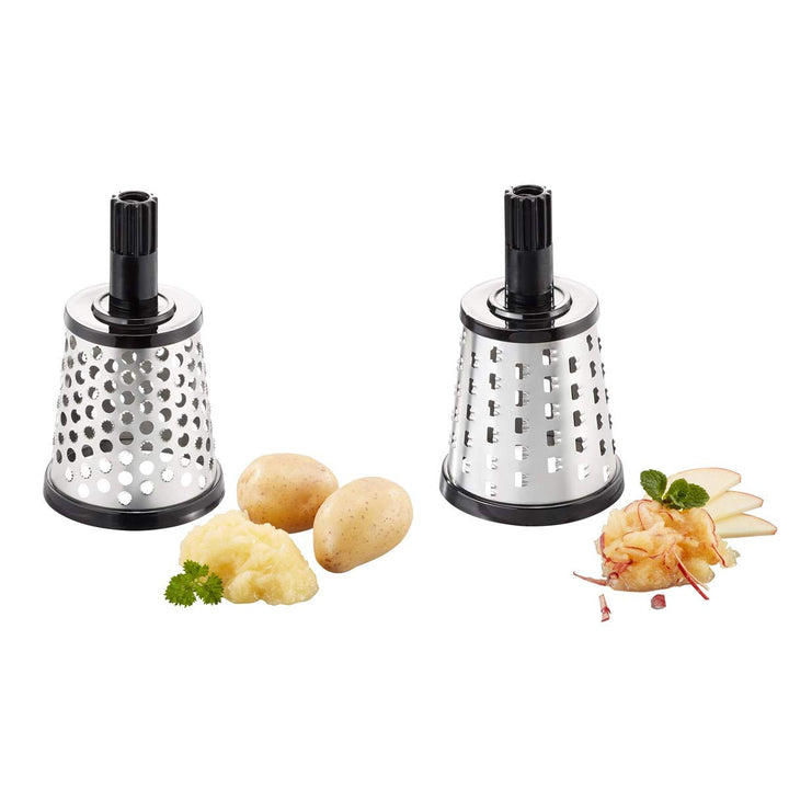 GEFU Schneidtrommeln Krone/Bircher TRANSFORMA® – kompatibel mit Trommelreibe 19080 & Aufsatz 19030,