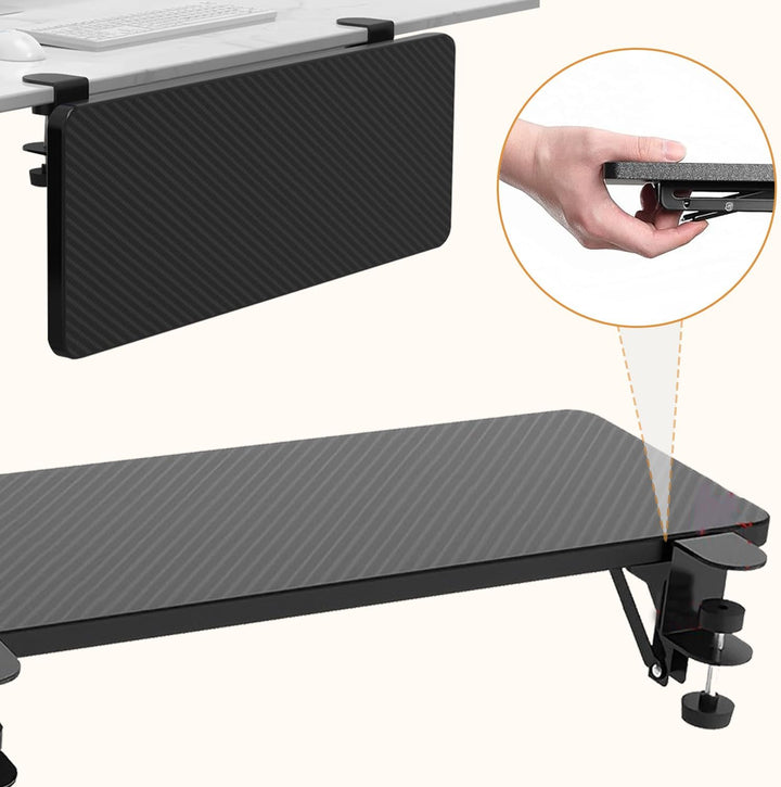 Ergonomische Schreibtischverlängerung, Computer Armlehne für den Schreibtisch, 90° Faltbare Handgele