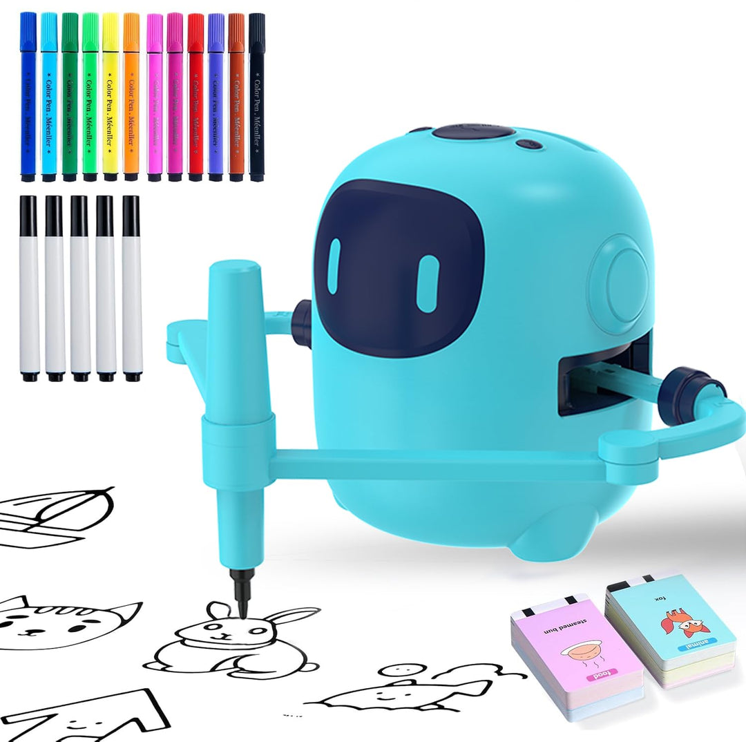 Zeichenroboter für Kinder Drawing Robot mit 150 Karten Interaction&17 Color Pens Malroboter für Kind