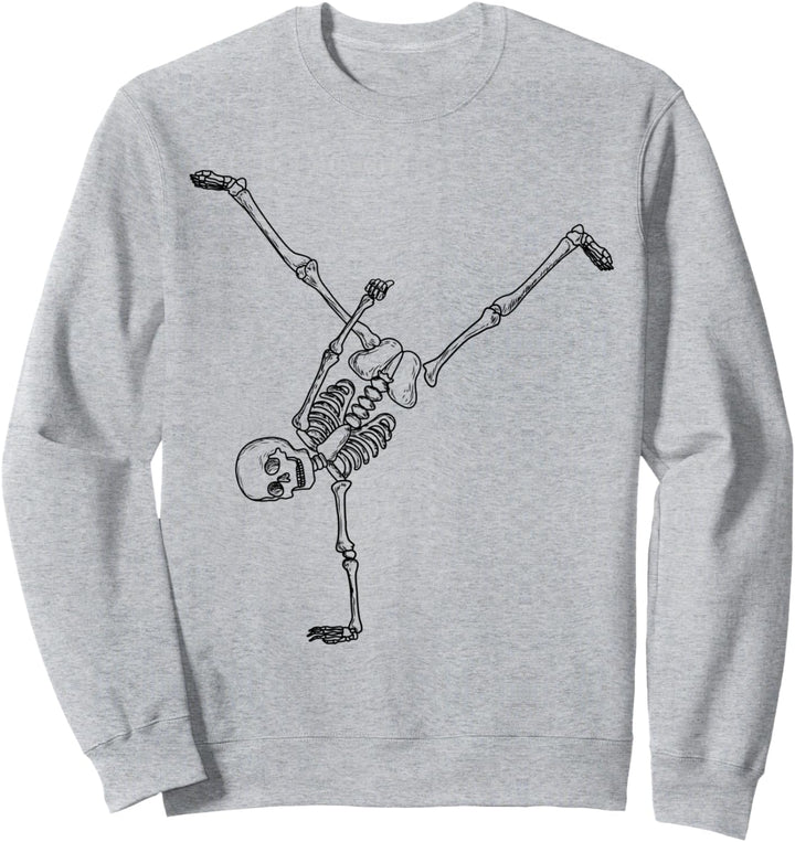 Breakdance Breakdancer Breakdancing Skelett Kinder Männer Sweatshirt