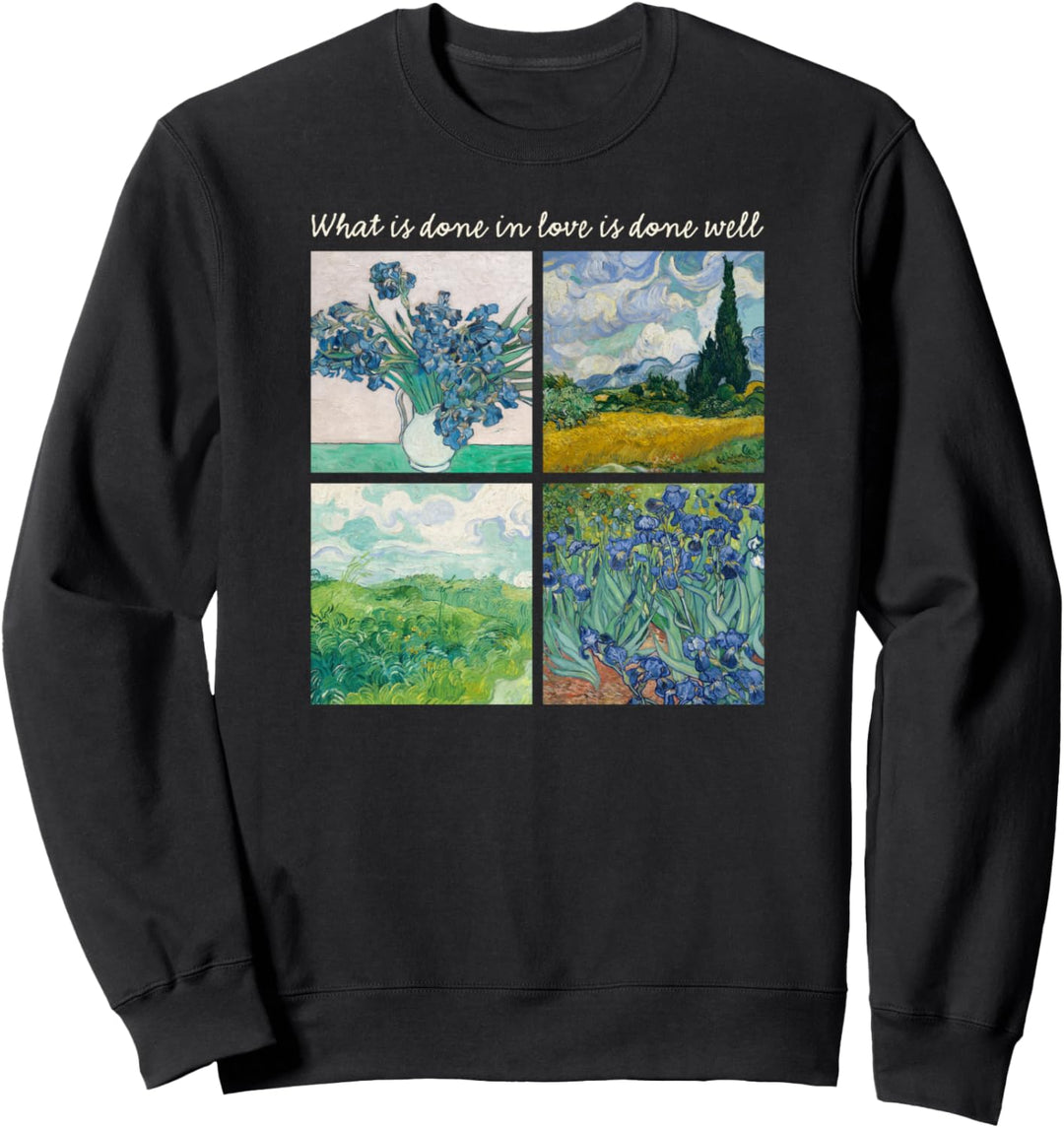 Claude Monet Four Picture Grid What Is Done In Love... Sweatshirt
