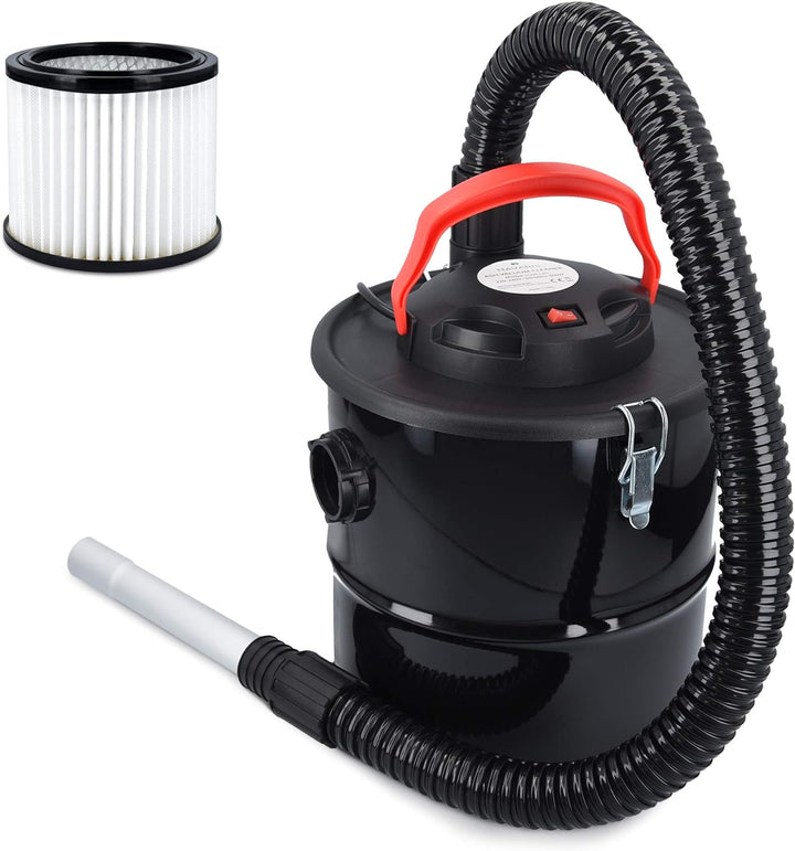 Navaris Aschesauger 10L mit Filter 800W - Asche Russ Staubsauger für Kamin BBQ Grill Ofen - Kaminsau