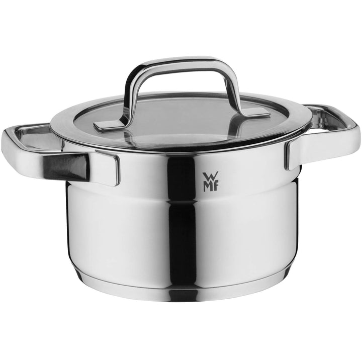 WMF Compact Cuisine Kochtopf klein 16,5cm, Glasdeckel, Fleischtopf Induktion 2l, Cromargan Edelstahl