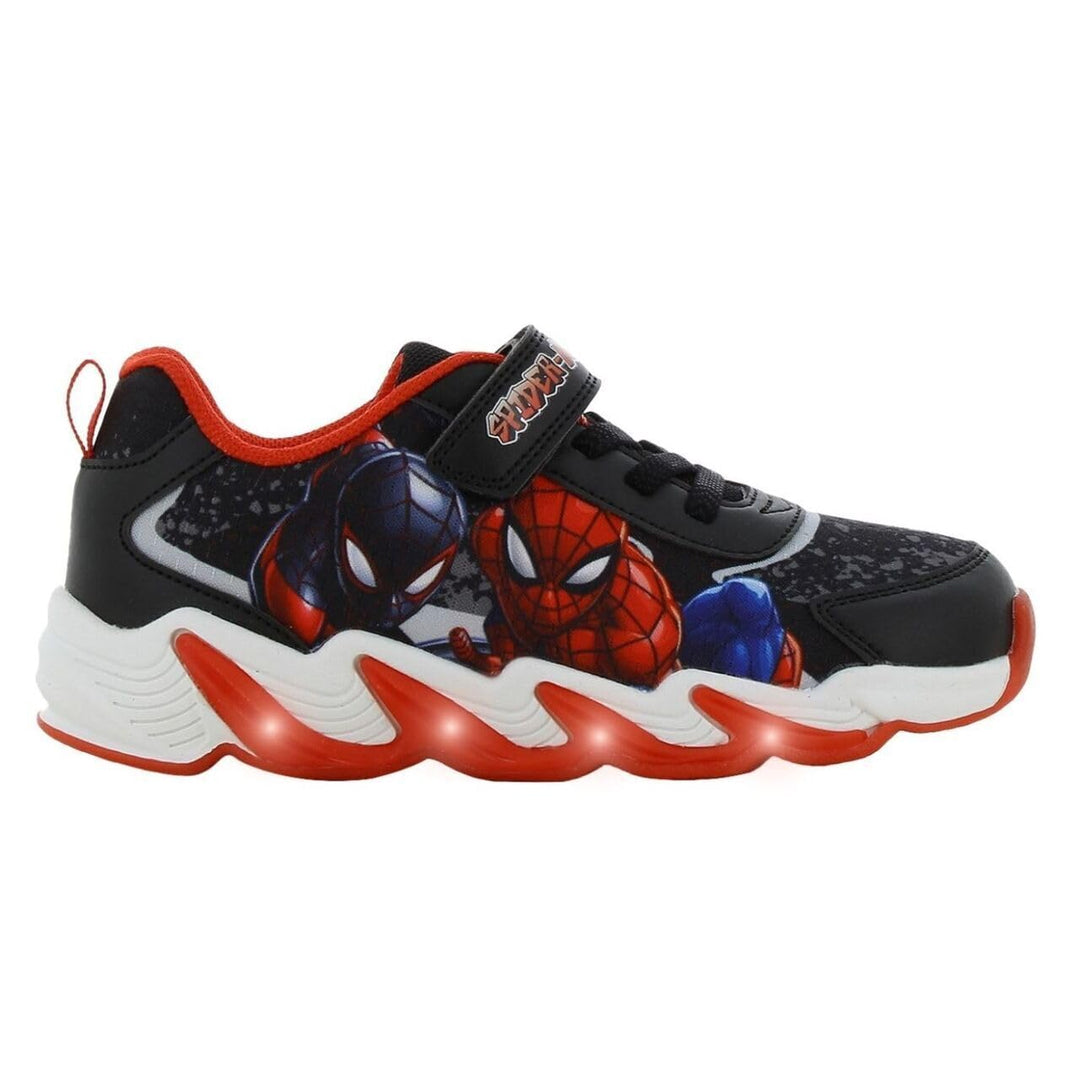 Leomil Spiderman Blinkschuhe Jungen Spiderman Schuhe Kinder, Ideal for Schule und Freizeit 25 EU Sch