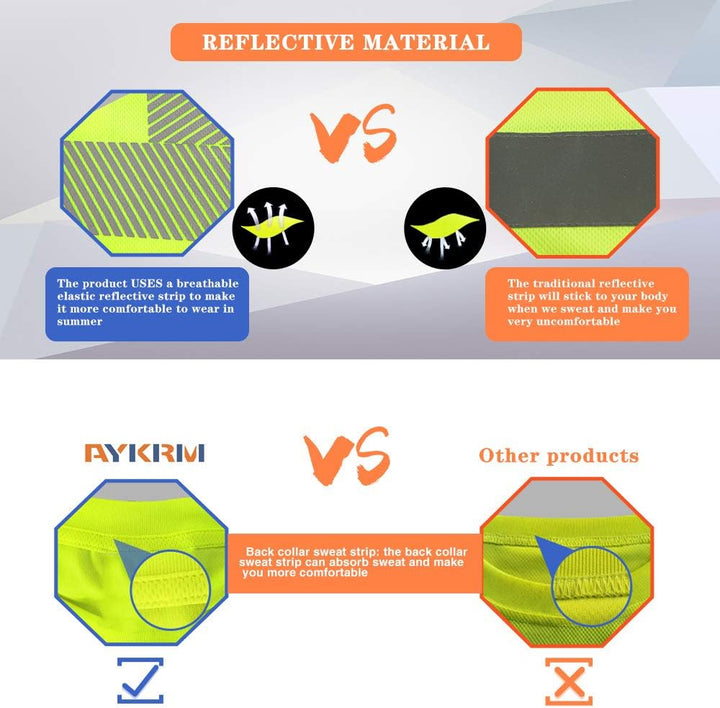 Warnschutz T-Shirt Langarm Warnschutzshirt Warnshirt gelb sicherheits Tshirt Warnschutz Arbeitskleid