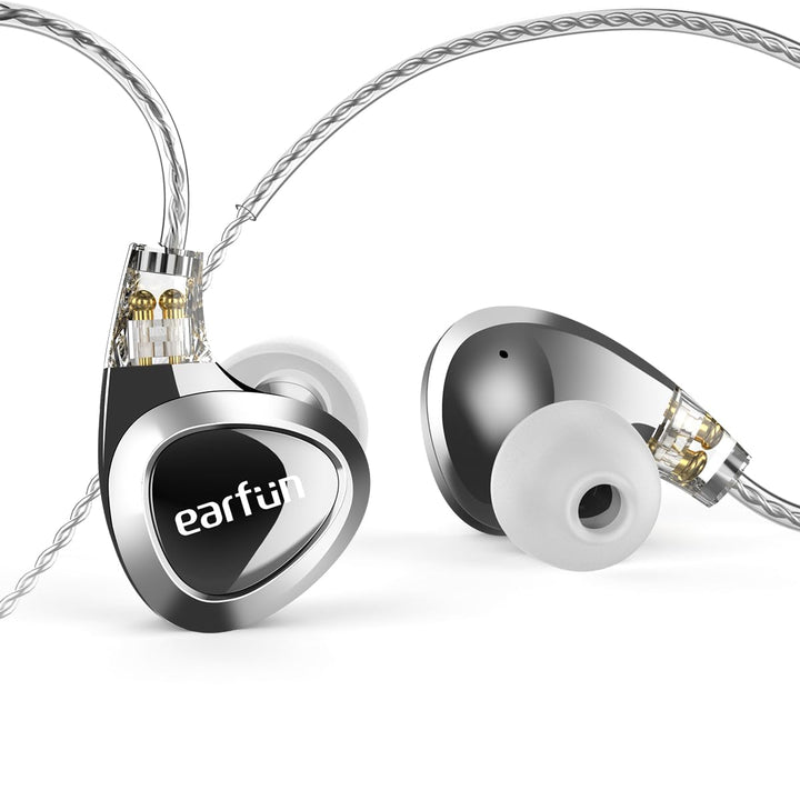 EarFun EH100 Kopfhörer mit Kabel, Hi-Res IEMs, In Ear Kopfhörer | 2 DD + 1 BA Hybrid Treiber für krä