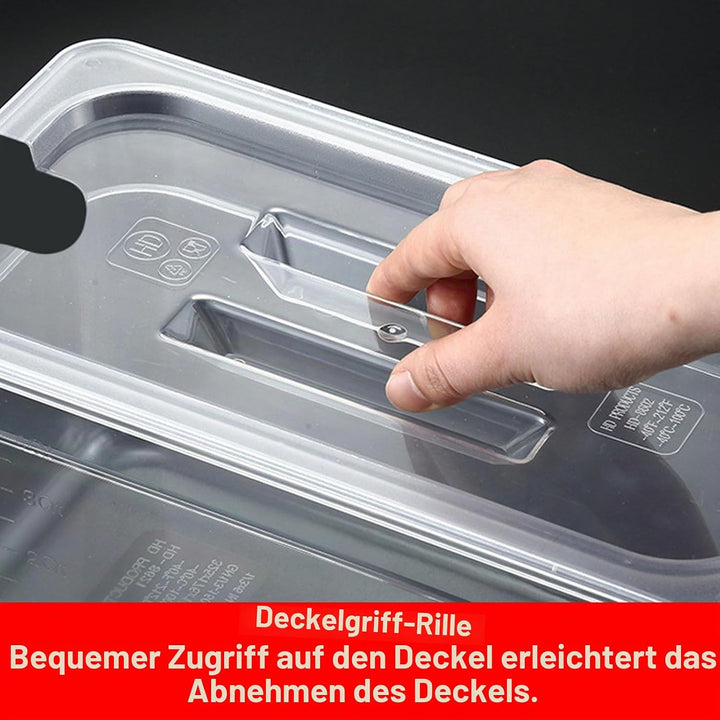 Sous Vide Behälter mit Deckel und Rack, 12L grosses Fassungsvermögen Slow Cooker Behälter Lebensmitt