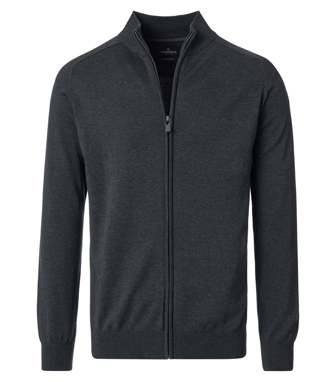 CASAMODA Herren Strickjacke, S Grauschwarz