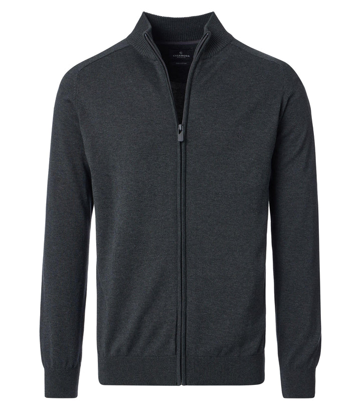 CASAMODA Herren Strickjacke, S Grauschwarz
