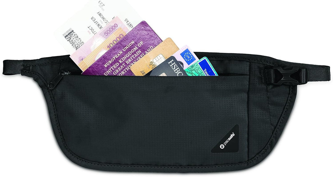 Pacsafe Coversafe V Geldgürtel, 26 cm, Black, 10142100 Schwarz 26 cm Schwarz, 26 cm Schwarz