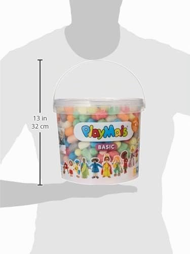 Playmais Basic 500 Bastelset für Kinder ab 3 Jahren | Basteleimer mit über 500 Stück zum Basteln | N