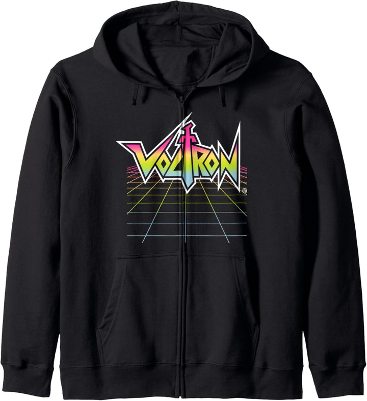 Voltron: Defender of the Universe Gradient Grid Logo Kapuzenjacke