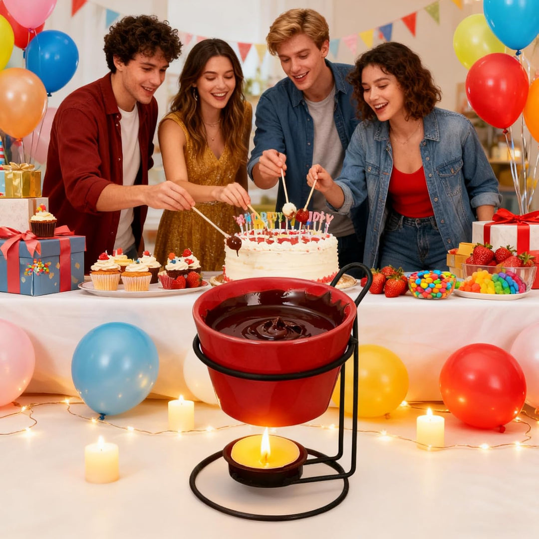 Generisch Fondue - Zubereiter,Schokoladenschmelztasse - Für Butter, Käse, Romantische Abende, Gesell