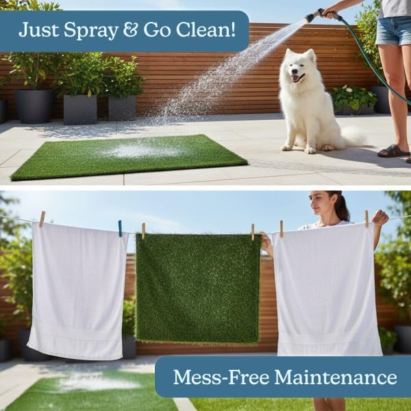 PETMAKER Kunstrasen-Badematte für Welpen und kleine Haustiere, tragbarer Toilettentrainer für drinne