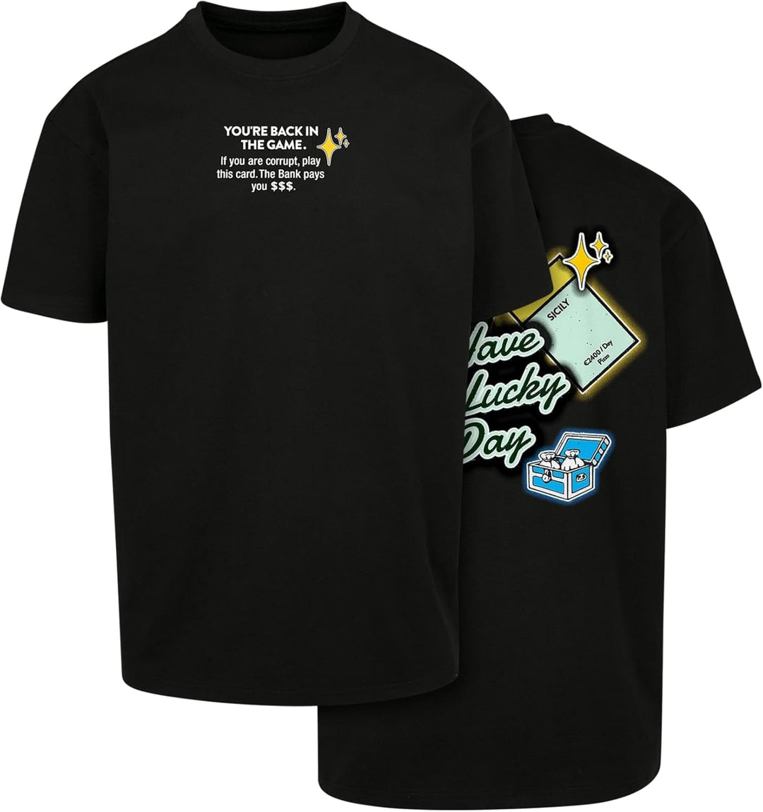 Mister Tee Herren Intepol Oversize Tee T-Shirt XS Schwarz, XS Schwarz