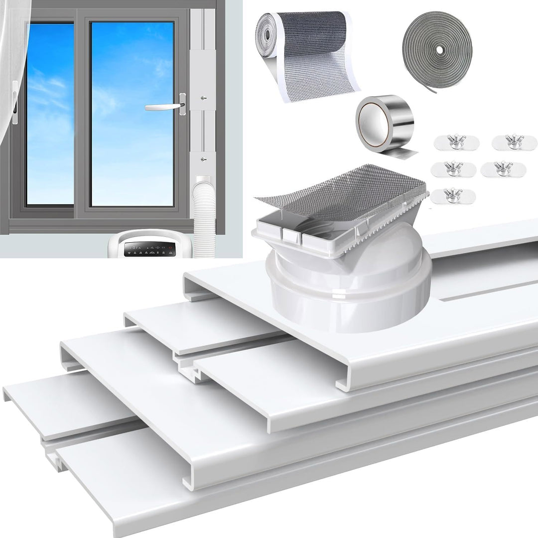 Gulrear Tragbares Klimaanlagen-Fenster-Set, universelles, verstellbare Länge von 64.8 cm bis 119.4 c