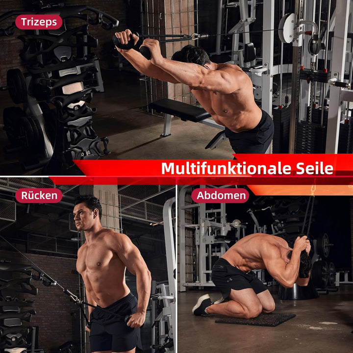 JASPORT Ergonomisches Trizeps-Seil für Indoor krafttraining für das Training von Trizeps, Rüchen, Ba