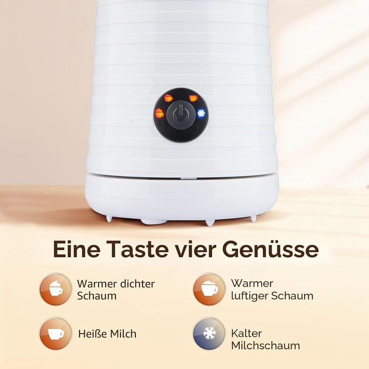 Morpilot Elektrischer Milchaufschäumer, automatischer Milchaufschäumer, 4 in 1, freie Wahl der Schau