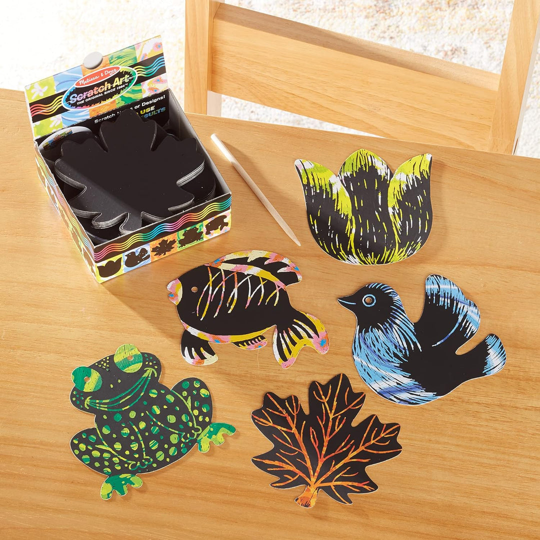 Melissa & Doug | Pack mit 3 | Scratch Art Mini Notizen – Ozean, Natur und Lieblingsdinge