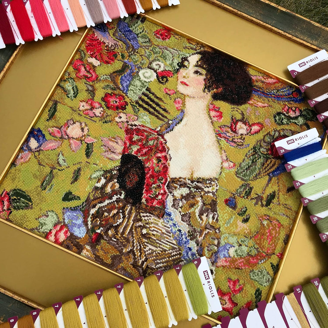 Riolis Stickpackung - Lady with Fan - Klimt, OSFA
