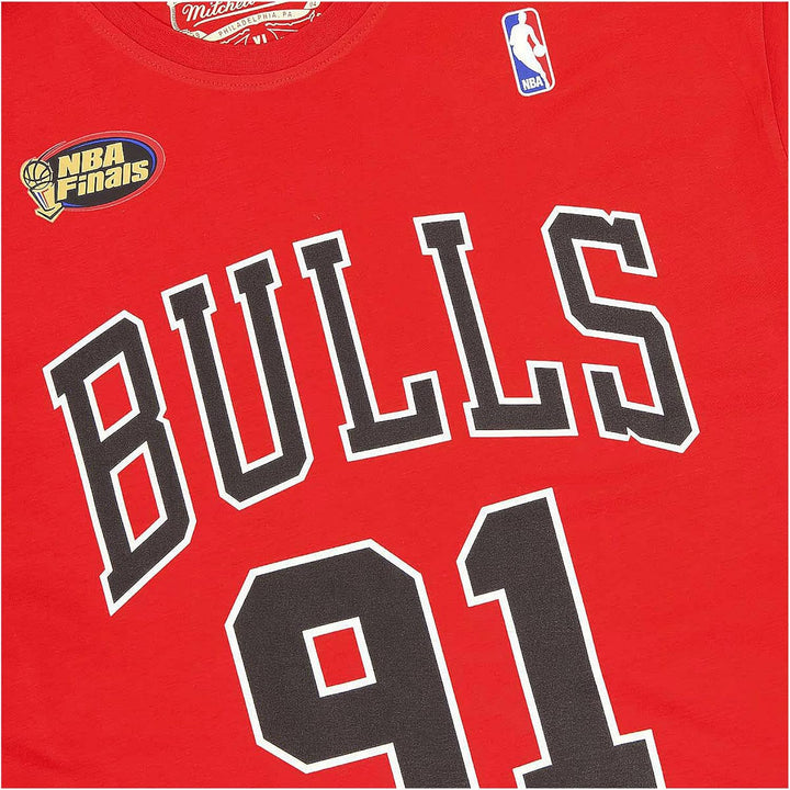 Mitchell &amp; Ness Name &amp; Number T-Shirt (NBA | HWC | NFL) Dennis Rodman - Rot M, Dennis Rodman - Rot M