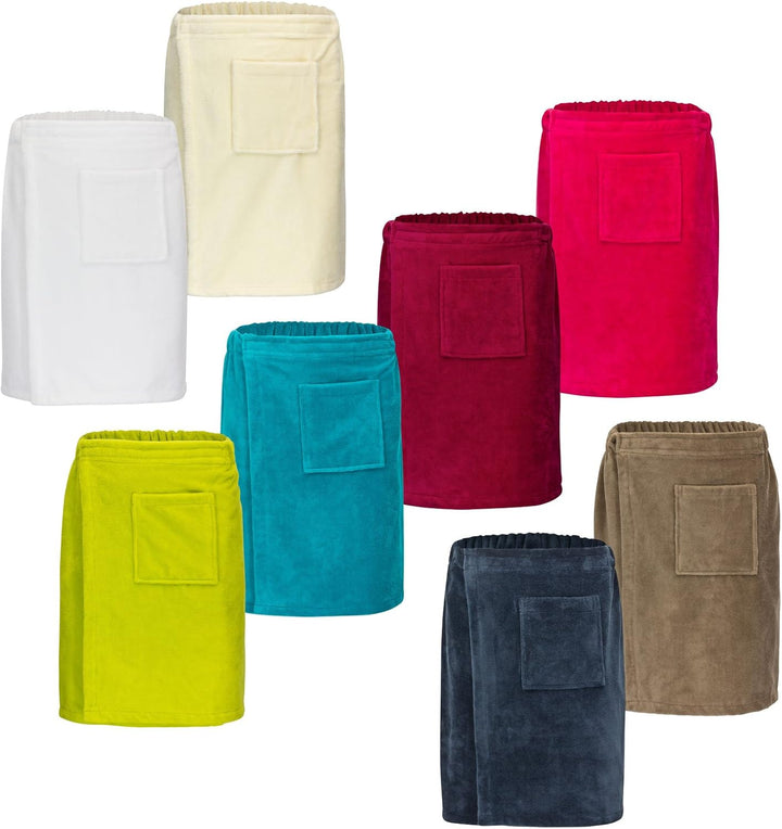 Floringo Luxus Saunakilt/Sauna-Kilt Twin-Star Herren mit Klettverschluss und aufgesetzter Tasche - b